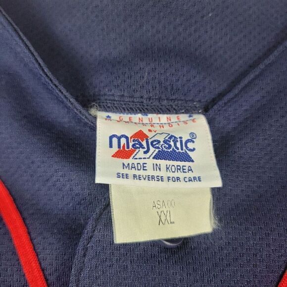 Vintage 90s Majestic MLB Atlanta Braves Andruw Jones #25 Jersey Men's 2XL Navy - Picture 5 of 13